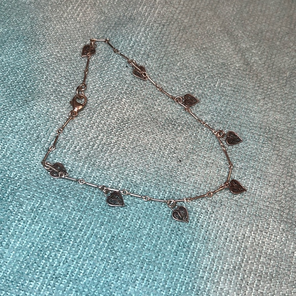 🌀hanging ❤️charm ankle bracelet